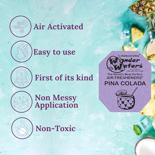 Image of Wonder Wafers 250 Count Unwrapped Automobile Professional Use Air Fresheners Car and Truck Detail (Pina Colada)