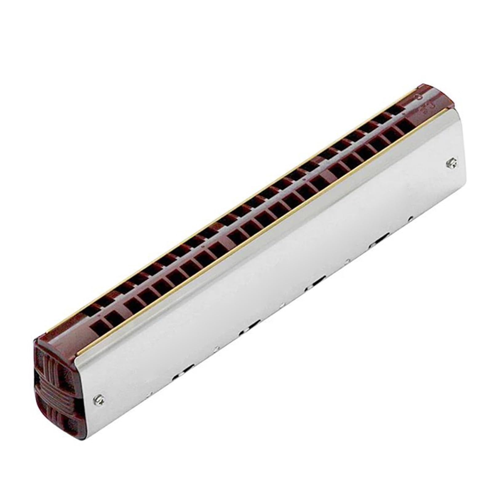 Harmonijka Ustna Chromatyczna Pojedyncza Harmonijka Ustna 44 Otwory Blues Harp Key C Ustnik Organowy Stroiki Mosiężne Żywica Instrument Muzyczny