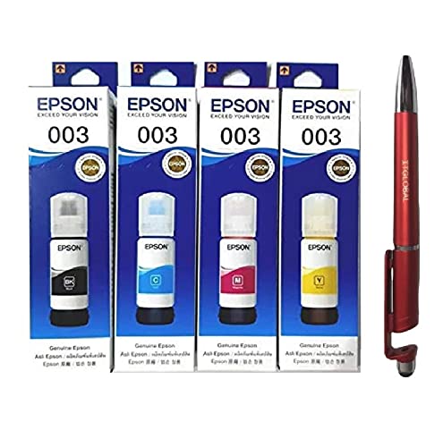 See full amazon price history chart for Epson 003 Black Cyan Magenta Yellow Ink (Set of 4) with ITGLOBAL 3in1 Multi-Function Mobile Phone Stand, Stylus Pen, Anti-Metal Texture Rotating Ballpoint Pen (Very Colors) T003 003 Epson 003 Black Cyan Magenta Yellow Ink (Set of 4) with ITGLOBAL 3in1 Multi-Function Mobile Phone Stand, Stylus Pen, Anti-Metal Texture Rotating Ballpoint Pen (Very Colors) T003 003 (B09DGK9CLH) Amazon Price History, Amazon Price Tracker