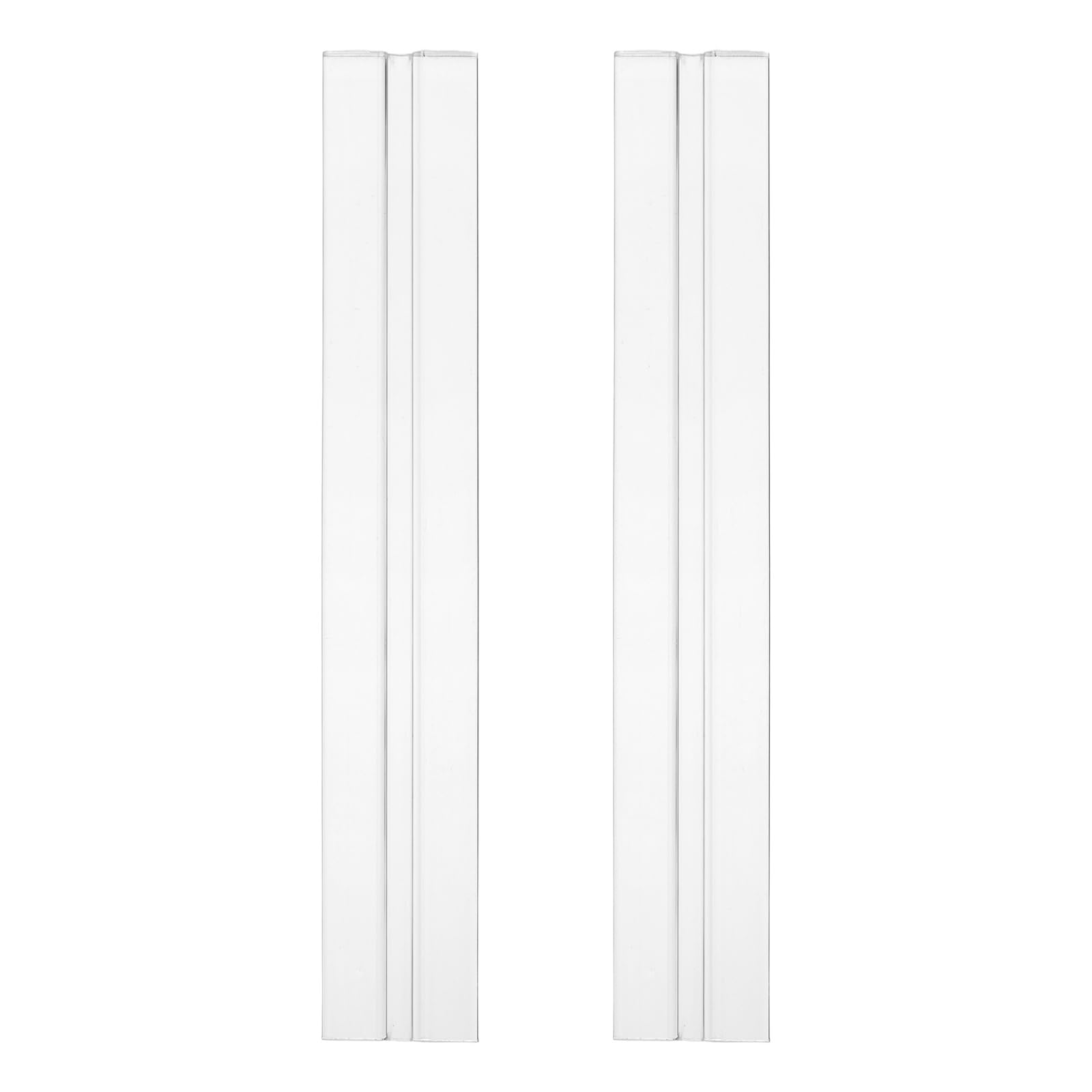 sourcing map 2Pcs Acrylic Flexible Hinges, 200x39mm Invisible Living Hinge, 360° Transparent Continuous Piano Low Profile Flex Hinge for DIY Furniture, Display Stand, Cabinets