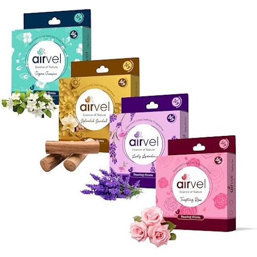 Airvel Air Freshener Block Combo Pack of 4 (75gm)