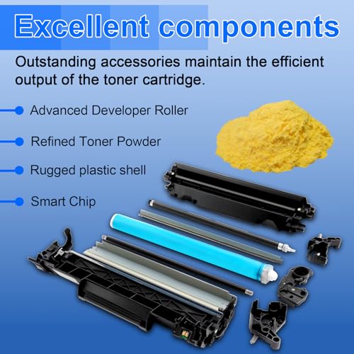 Image of NineLeaf TN227 Yellow Toner Cartridge 2 Pack for MFC-L3770CDW HL-L3270CDW | Replacement for Brother TN-227 TN227Y TN223 TN223Y High Yield use with HL-l3290CDW HL-l3210CDW MFC-L3710CDW MFC-L3750CDW