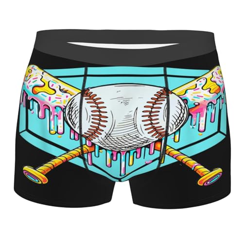 Baseball Game Day Underwear for Men Gifts Men's Boxer Briefs Breathable Underpants Fit Daily Wear​