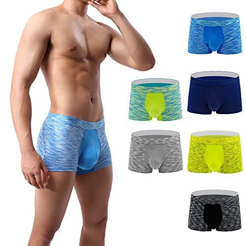 YuKaiChen Men's Pouch Underwear Trunks Performance Bulge Enhancing Boxer Briefs Short-leg