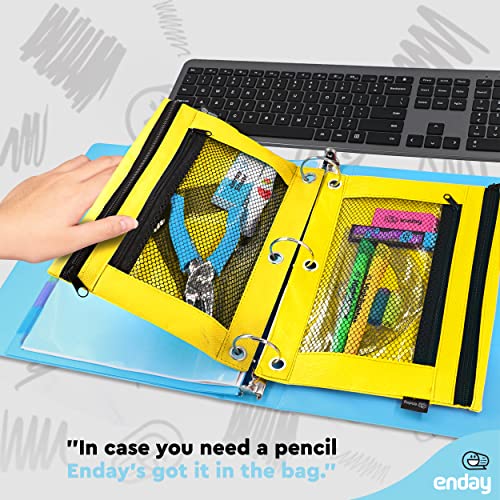 Image of Enday Green Pencil Pouch For 3 Ring Binder, Zippered Binder Pencil Pouches, 3 Ring Pencil Pouch for Binder, Pencil Case for Binder, Large Pencil Bags for School, Home, and Office (2 Pack)