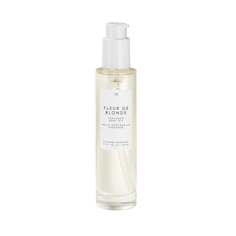 Le Monde Gourmand Fleur de Blonde Óleo Corporal Perfumado, fragrância de flor de pera, ambreta, violeta e almíscar de cashmere, 118 mL