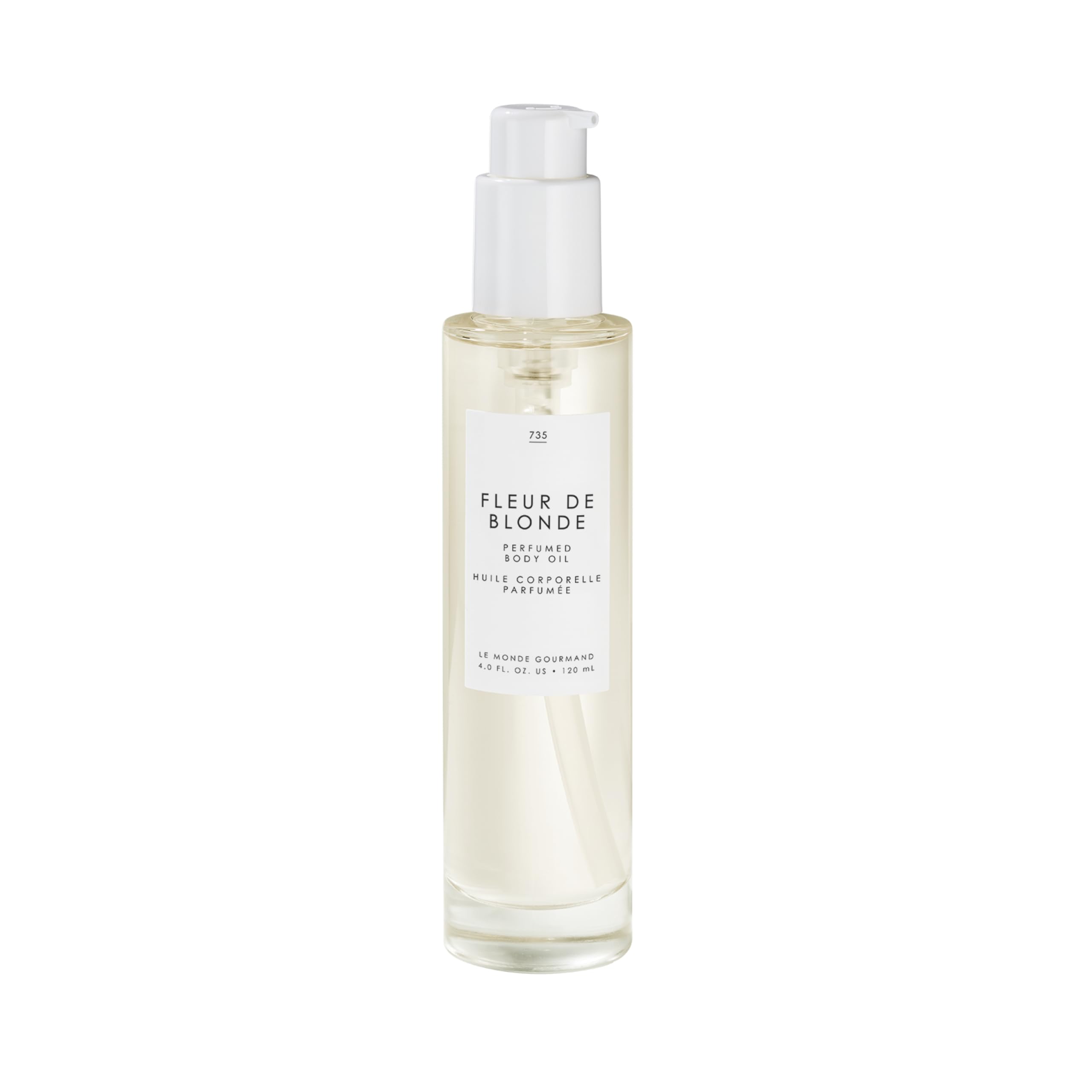 Fleur de Blonde Perfumed Body Oil for Women, Pear Blossom, Ambrette & Cashmere Musk Scent, Vegan & Cruelty Free, 4 fl oz (118 ml)