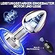 Metall Anal Vibrator Analplug mit 12 Vibrationsmodi und Fernbedienung Buttplug Dildo Vibratorstarb Prostata Stimulator Vibratoren Sex Toys Sexspielzeug für Anfänger Männer Frauen Paare (Silbrig)
