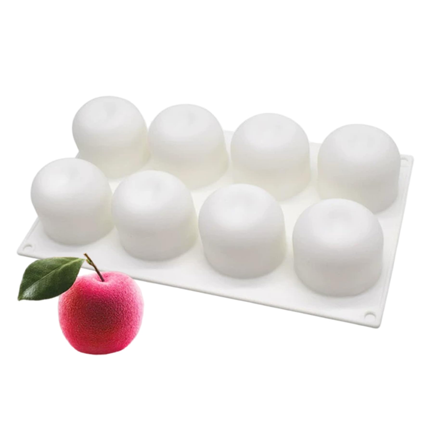 Lcarege Fruit Molds 8 Cavity Non-stick Fruit Molds Silicone Heat-resistant Flexible Silicone Moulds for Pastry Chocolate Cake Dessert Brownies Cakes Mousses