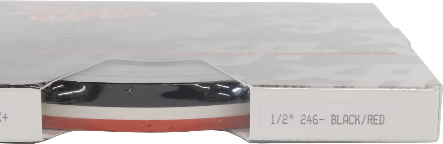Universal TFX 0208246 - Auto Customizing 1/2" 2-Color Dual Pinstripe -1/2" x 150' (1/4” Stripe, 1/8" Gap, Then 1/8” Stripe) - 246- Black/Red
