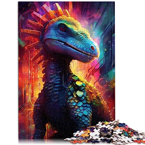Rompecabezas de cartón de dinosaurio Gallimimus, rompecabezas de 1000 piezas para adultos y familia, gran regalo para adultos de 26 x 38 cm.