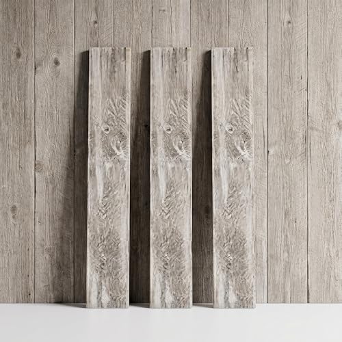 BARNWOODUSA Real Reclaimed Wood Planks - Easy Nail-Up Shiplap Panels for Rustic Wood Wall Paneling (White Wash, 8 Square Feet)