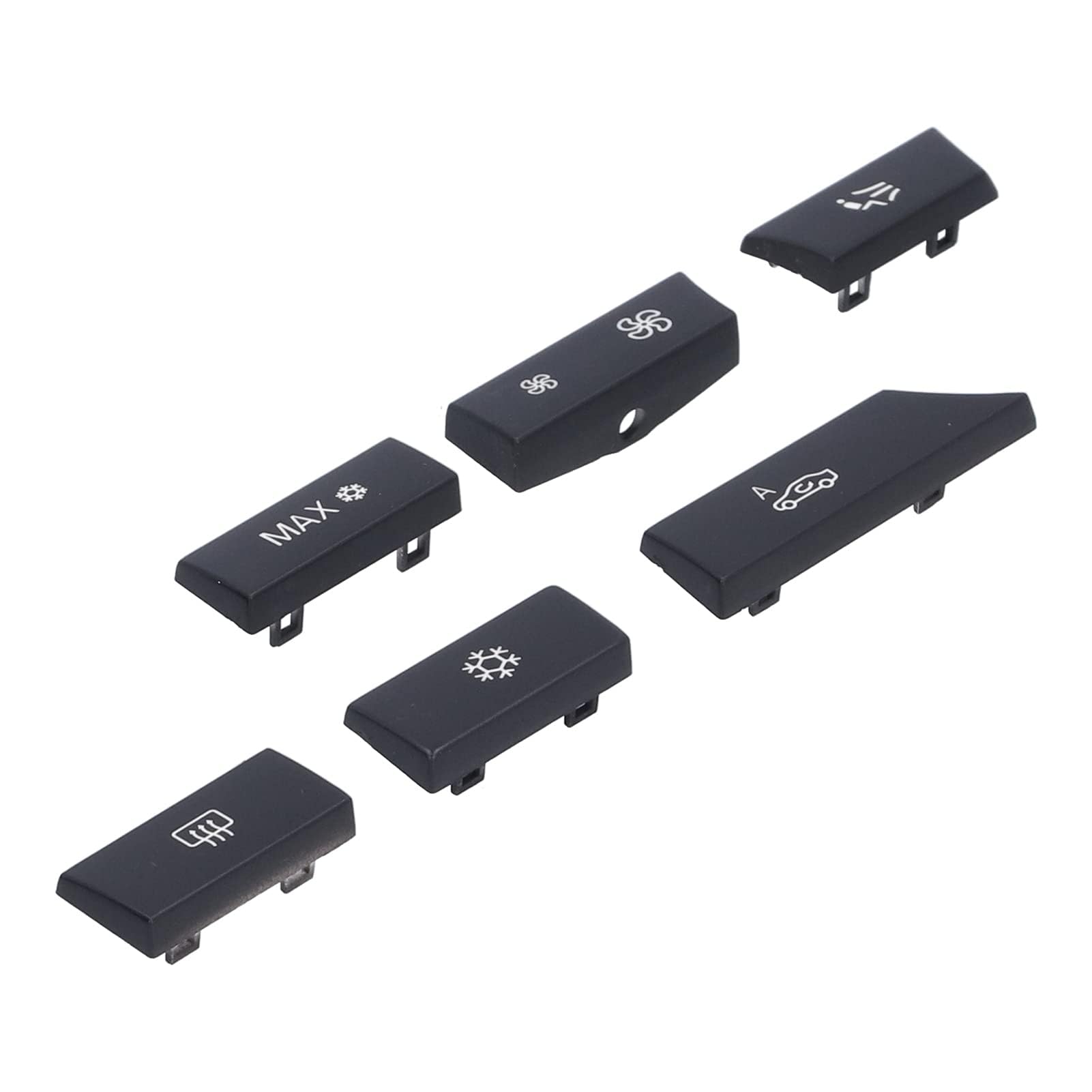 Bouton climatisation voiture, 12pcs capuchon interrupteur chauffage clé réparation, bouton AC plastique durable for BMW Série 5 Série 6 intérieur auto