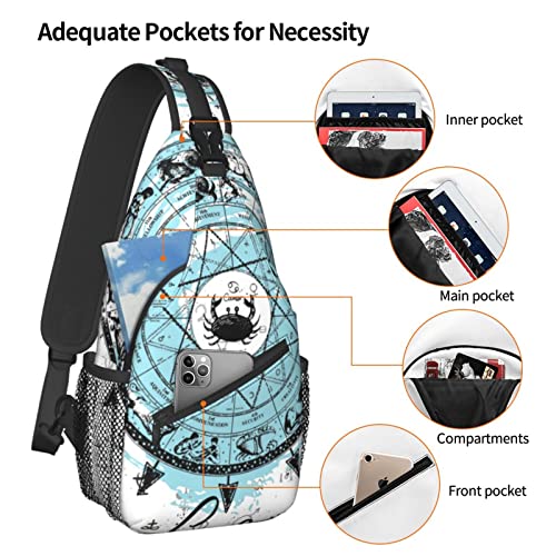 Cancer Sling Bag Personalized Constellations Chest Bag Travel Hiking Chest Bag Daypack Outdoor Sports Bag For Women Men4