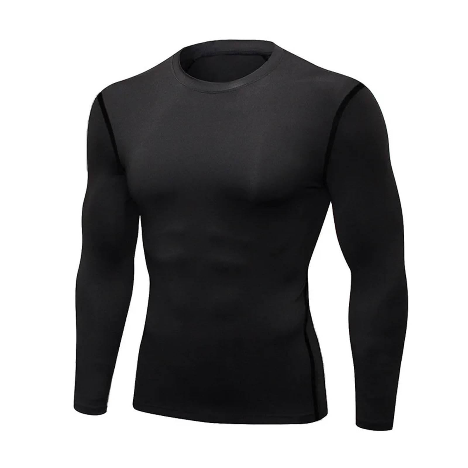 Camisa Funcional Ropa Interior térmica de Manga Larga for Hombre, Tops Finos Ajustados de Secado rápido elásticos for Fitness, Ropa de otoño e Invierno for Hombre(Gray,L (60-70kg))