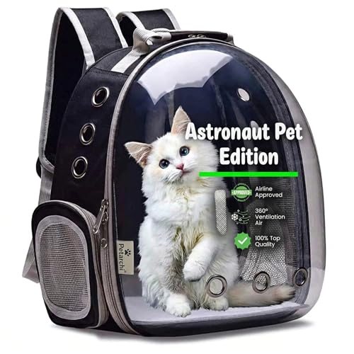 Petarchi Astronaut Transparent Pet Carrier Backpack for Cats, Pup...