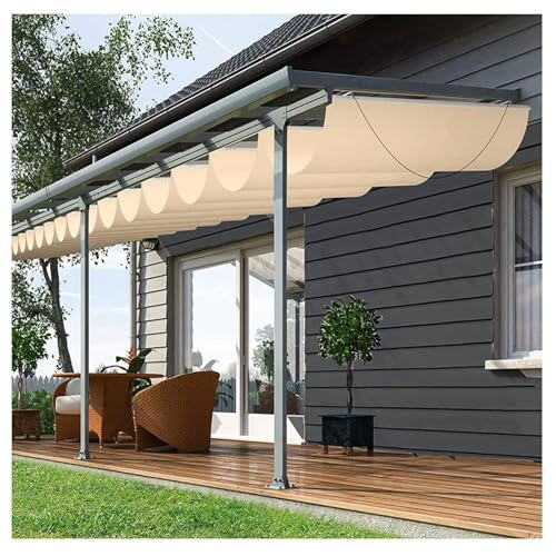 Toldo ondulado retráctil, solución para el calor en pérgolas 2