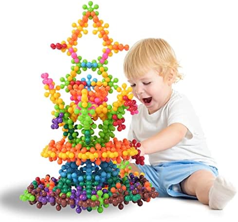Allhill Building Blocks Kids STEM Toys,Toys Building Sets Create Puzzle, Educational Building Toys Solid Plastic for Preschool Kids Boys and Girls Aged 3+, Safe Material Interlocking Toys (200 Pieces)