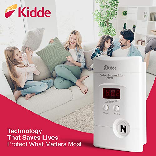 Kidde Nighthawk Plug-In AC/DC Carbon Monoxide Alarm Detector with Digital Display KN-COPP-3 , White - 900-0076-01