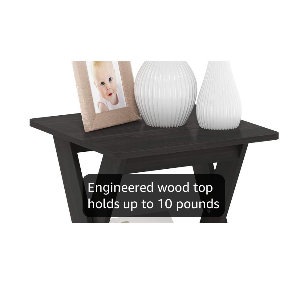 Amazon.com: Furinno Modern Simplistic Side Table, 2-Tier Square