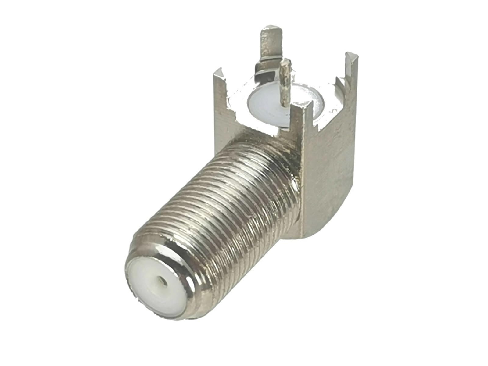 Connettore coassiale RF femmina F TV Jack ad angolo retto for montaggio su PCB