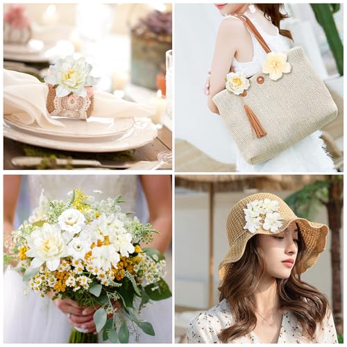 MWOOT 17 Pcs Artificial Flower Heads - Image 4