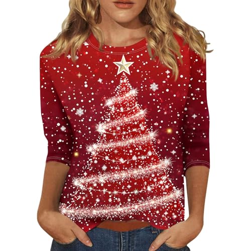 Genérico Oferta Flash, Jerseys Navideños Familiares Navideña Invierno Ugly Pareja Sueter Ropa Navidad Familia Familiar Parejas Jersey Navideño Mujer Camiseta M