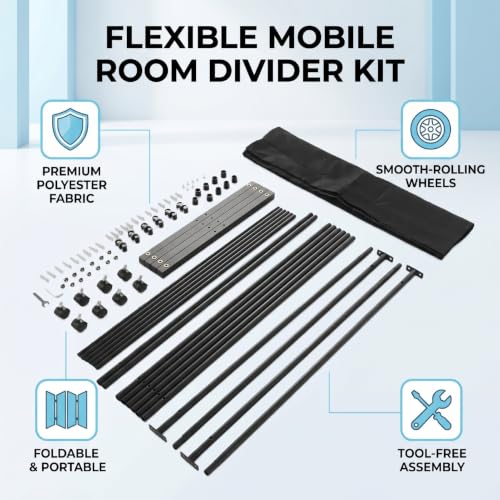 Écran de séparation de pièce pliable portable pour isoler votre bureau - 8