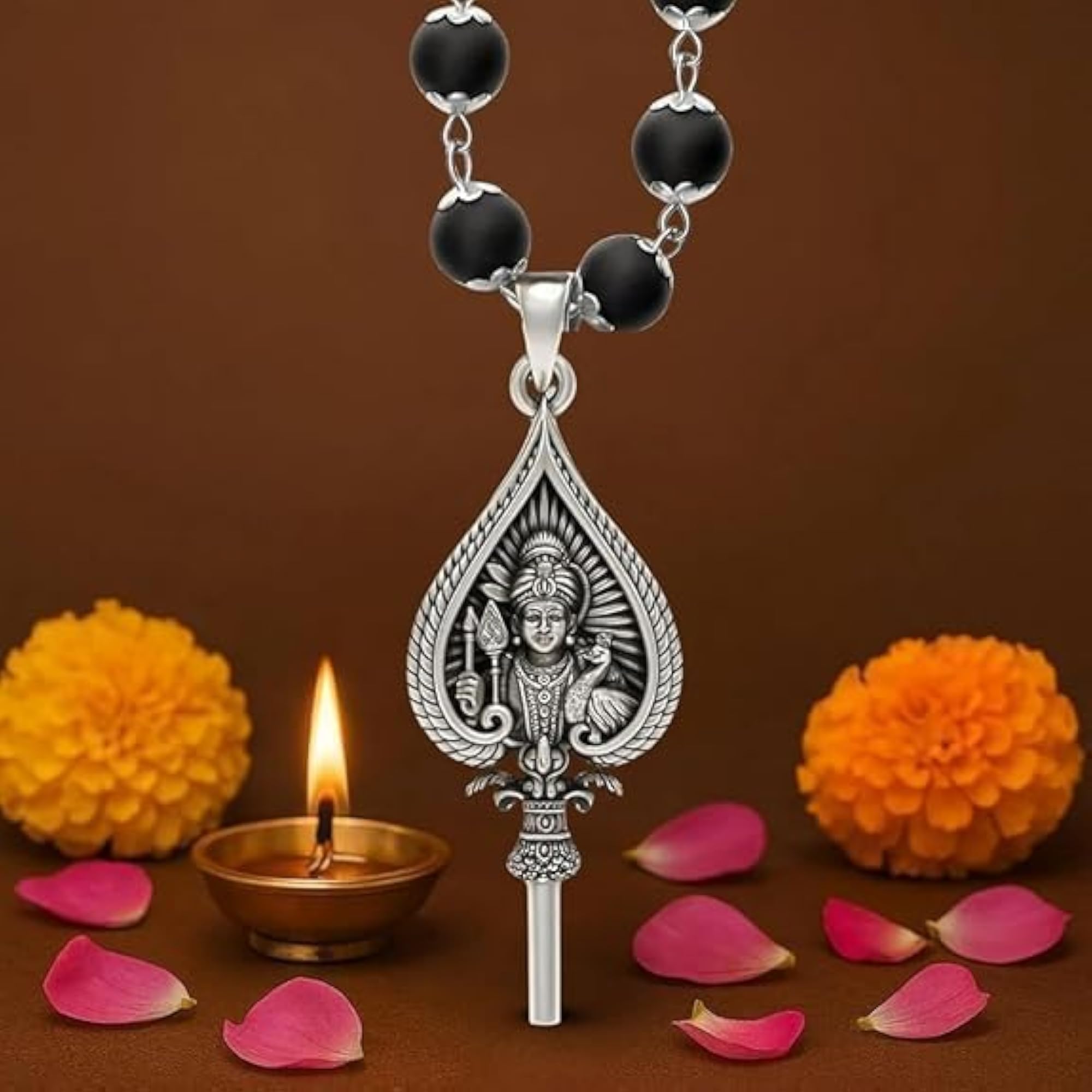 Murgan Karungali Mala with Shankh