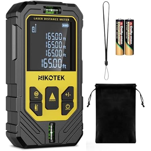 NIKOTEK 50M Laser Distance Meter with LCD Cover