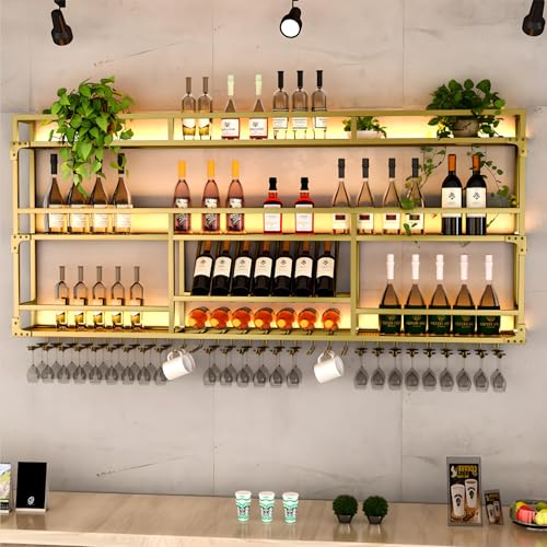 Range-bouteille mural doré pour optimiser l'espace de votre séjour - 4