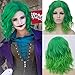 Produktbild ATAYOU® Kurze Grün Perücken Lockige Ombre Synthetische Cosplay Bob Perücken Für Frauen Kostüm Mit 1 Wig Cap (Grün bis Hellgrün)