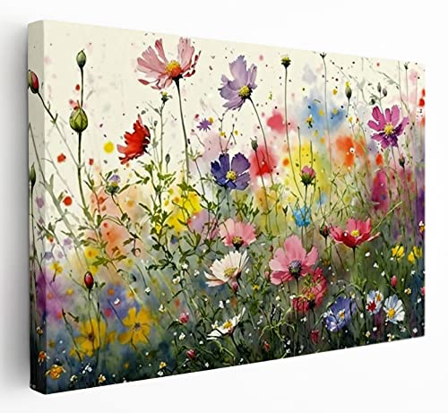 Flower Wall Art Canvas Print Wall Decor printed on Premium 100% Cotton Canvas for Living Room, Bedroom, Bathroom (30