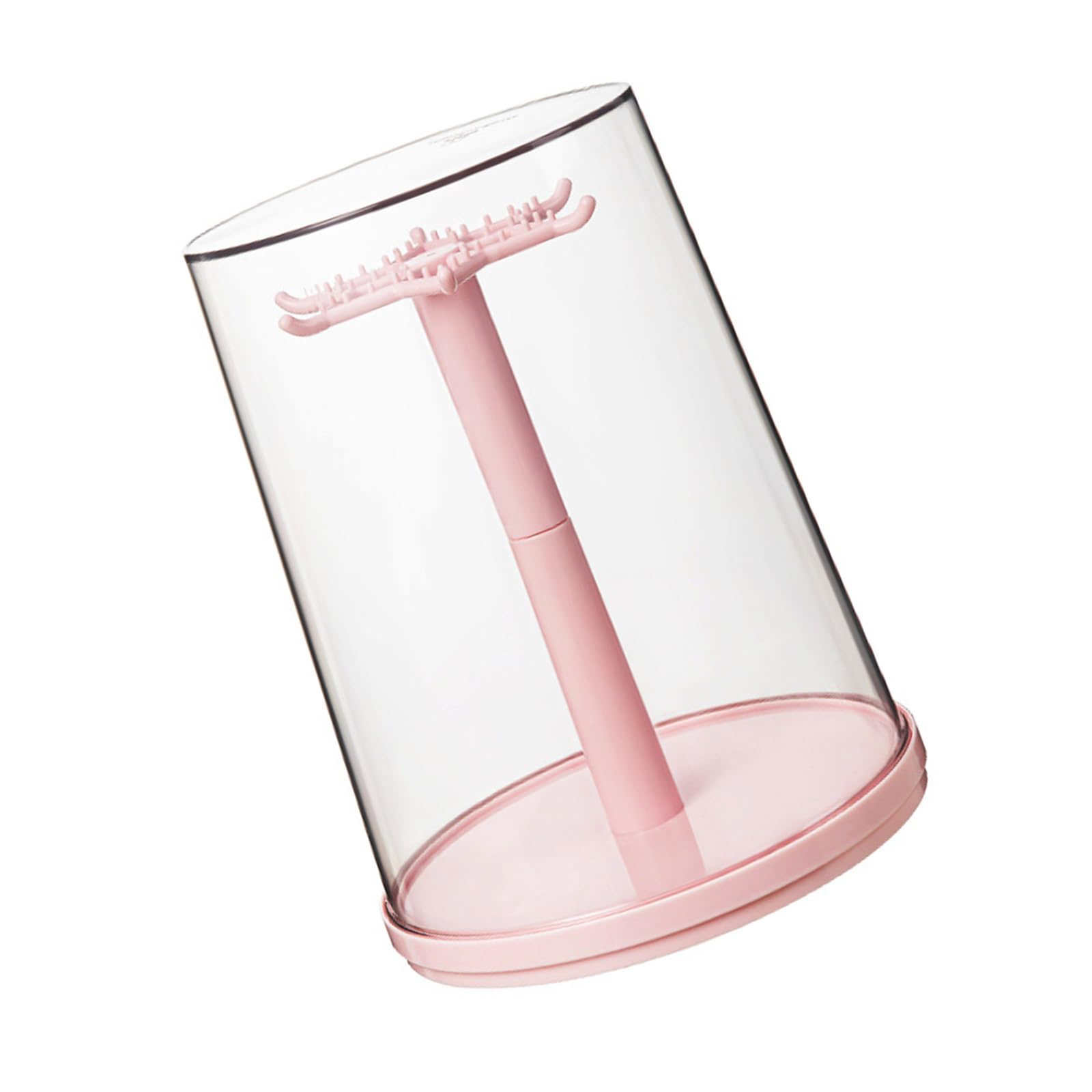 Tsophreniq PP Collectible Display Case 360 View Rotating Cabinet with Dustproof Design Doll Display Box for Home Collectible Showcase