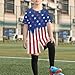 ORGYPET Star Stripe Soccer Jersey Boys Children's 2024 Trendy Football Suit Easy to Movement Soccer Jersey for Kids Soccer Uniforms for Boys Keep Boys Fresh All Day Long, L