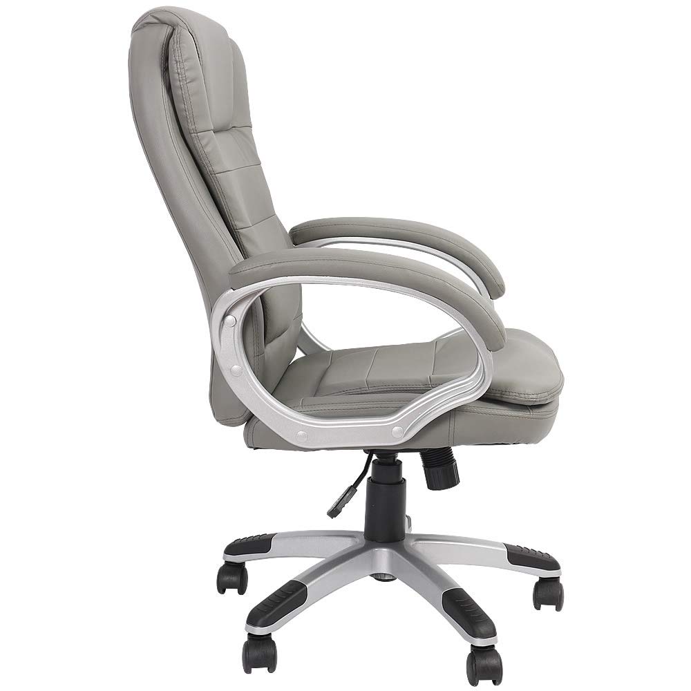 Mucola Bürostuhl mit Armlehne Chefsessel ergonomisch Gamingstuhl Rückenlehne mit integrierter Kopfstütze | 120 kg Belastbarkeit, höhenverstellbar | Schreibtischstuhl Bürostuhl Computerstuhl Drehstuhl