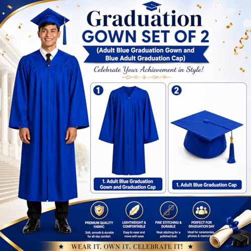 Image of graduation gown for adult convocation gown for boys & girls fancy dress competition
