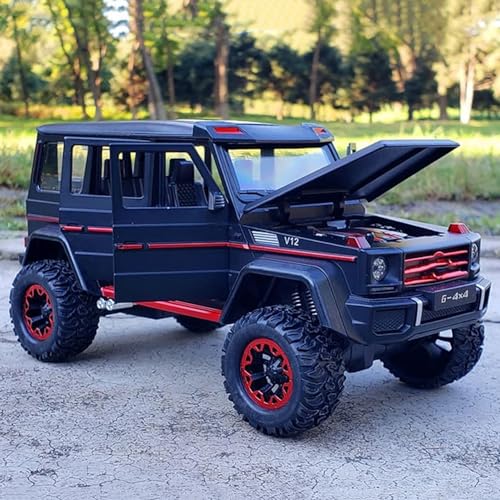 Image of 1:24 Scale Model G Wagon 4X4 Toy Car Alloy Diecast Metal Cars with Light Sound Openable Door Pullback Toy Car for Kids