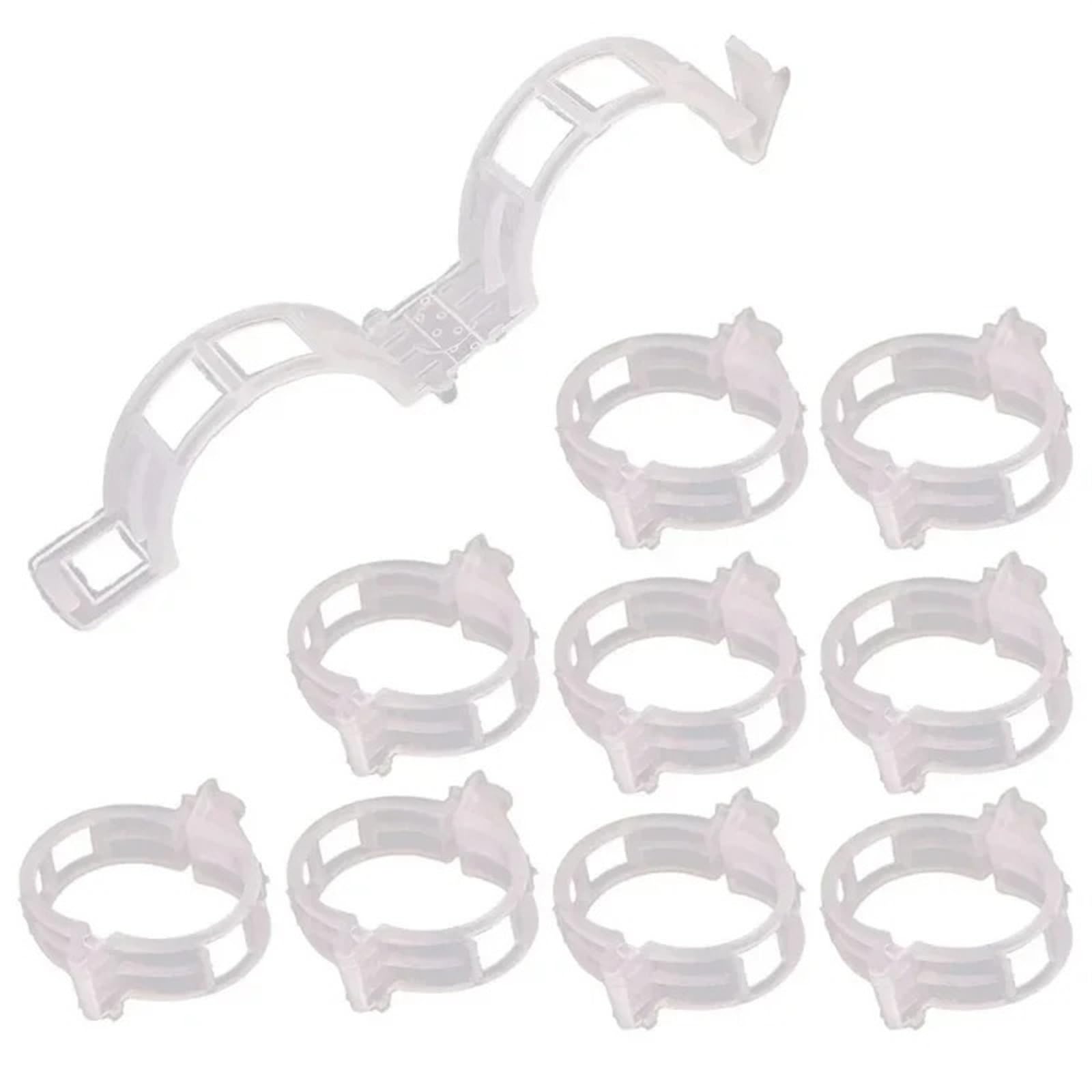 Attaches pour Plantes de Jardin, Clips de Support de Plante en Plastique réutilisables, Multicolores, 10 à 100 pièces, Clip de Vigne de Tomate(Transparent,50PCS)