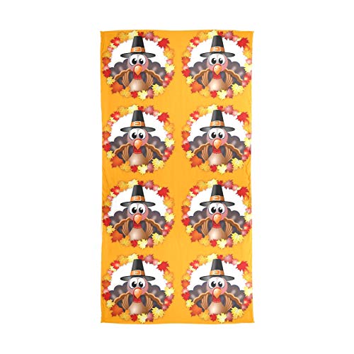 Oyihfvs Thanksgiving Turkey Fall Leaves Orange Women Long Silk Scarf, Shawl Chiffon Large Stole Headscarf, Lightweight Sunscreen Satin Scarves Wraps for Wedding Party Gift2