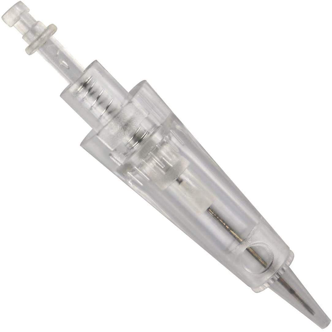20 Uds Agujas de Micropigmentacion Desechables de Maquillaje Permanente Bayoneta 1P/2P/3P/5P/3F/5F/7F (1P-0.18mm)