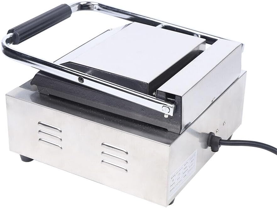 Commercial Sandwich Panini Press Grill 110v Cooking Grill Sandwich Maker And Steak Combination Platen Pickpocket Flat Non-Stick Portable Burger Maker Suitable For Family Restaurants And Cafes