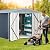 10x12 Ft Outdoor Metal Storage Shed, Galvanized Steel Garden Sheds with Lockable Doors, Extra Large Utility and Tool Storage for Patio Lawn Backyard Outside Use, Grey