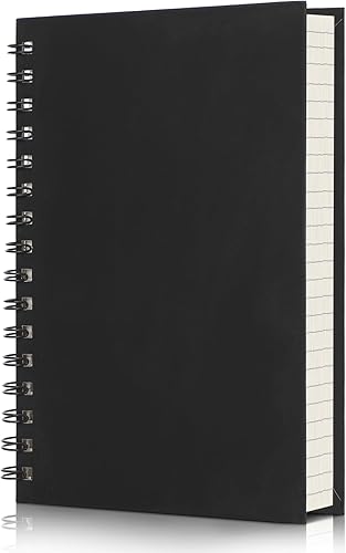 Miniatura 7 de EUSOAR Cuaderno de espiral, paquete de 3 cuadernos A5 de 5.5 x 8.3 pulgadas, 160 páginas80 hojas, tapa dura gruesa y resistente, papel de 3.53 ozm,