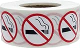 No Smoking Stickers 3/4 Inch 500 Adhesive Labels