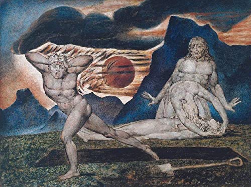 Affiche sur toile William Blake Il corpo di Abele pour salon 50x70cm