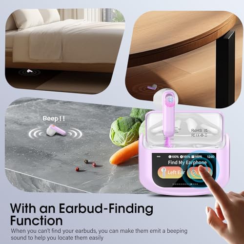 Image of Active Noise Cancelling Ear Buds 48H Wireless Earbuds with Touch Screen