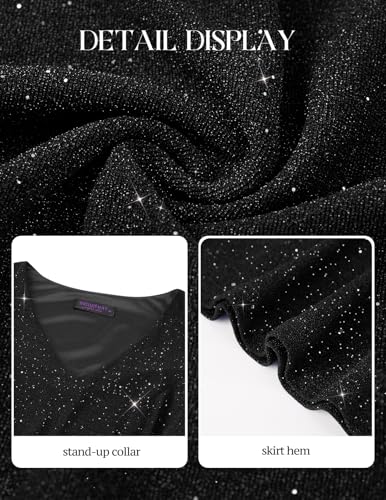 Image of Bridesmay Women's Formal Wedding Guest Dress for Women 2026 Short Sleeve Fit and Flare Tea Party Dresses