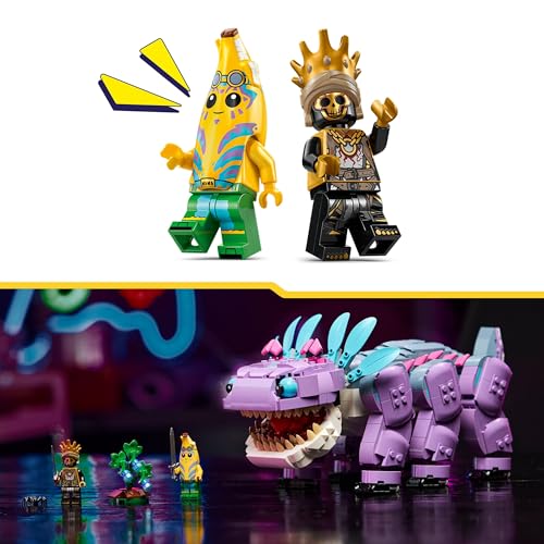 LEGO Fortnite Klombo Gaming Spielzeug - Spielset mit Minifiguren - Dinofigur mit Inselabenteuer-Schali und ORO auf Klombos Rücken - Gamer Geschenk für Jungen, Mädchen und Fans ab 10 Jahren - 77077