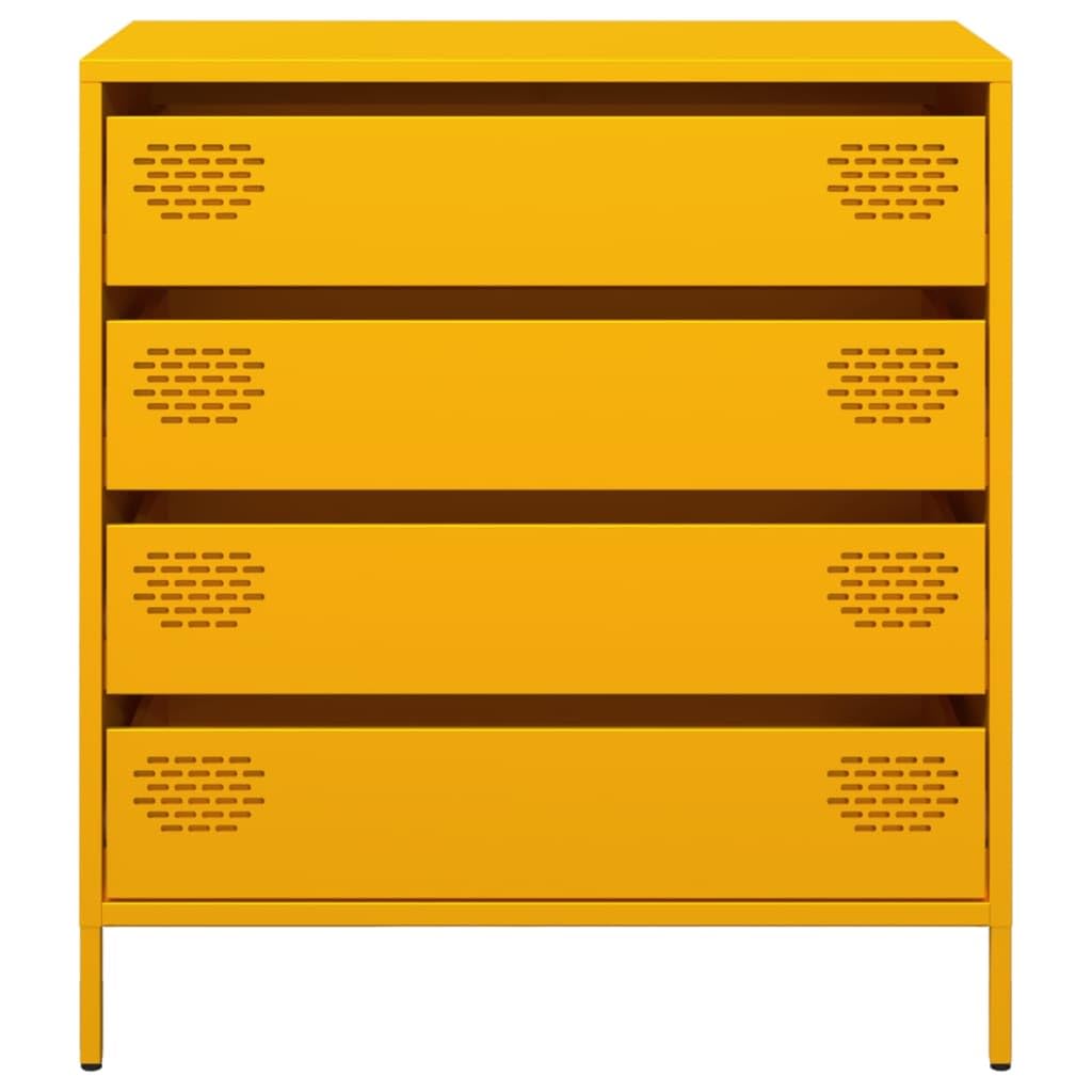 Générique Buffet Jaune Moutarde 68x39x73,5 cm Acier laminé à Froid,Buffets & bahuts,851289